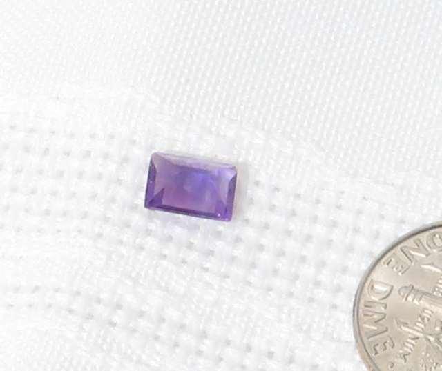 amethyst baguette cut 6.1mm x 7.3mm .9ct