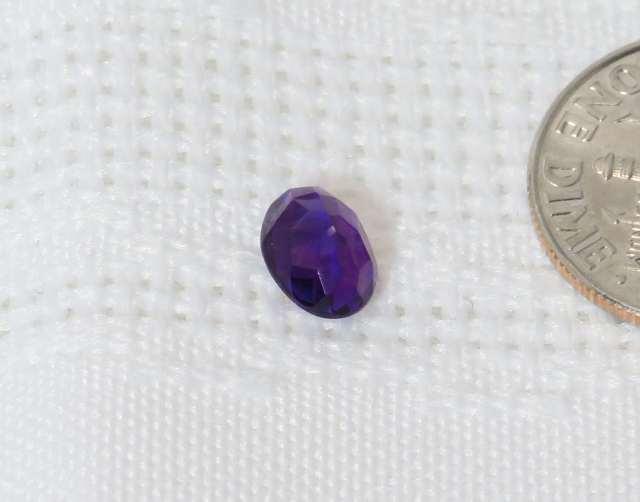 amethyst brilliant cut oval shape  5.25mm x 6.8mm .85ct