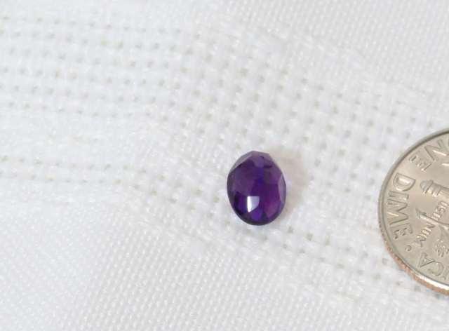 amethyst brilliant cut oval shape  5.25mm x 6.8mm .85ct