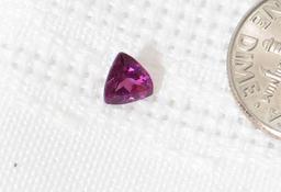 amethyst trillion cut 5.21mm x 5.31mm triangular shape .4ct