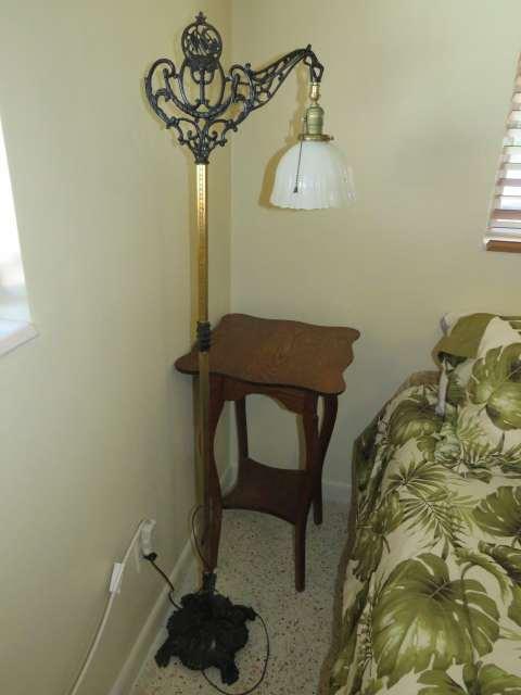 antique metal floor lamp