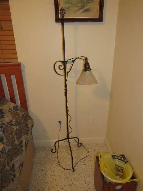 antique wrought iron floor lamp