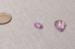 Amethyst Pear shaped 9.50mm x 6.70mm and 16.00mm x 10.50mm