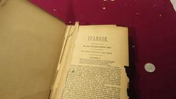 "Ivanhoe" by Sir Walter Scott published  late 1800's (book is in very fragile  condition.  Everythin
