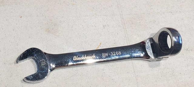 set of Black Hawk flex head metric ratchet wrenches 12 piece set 8mm - 19mm
