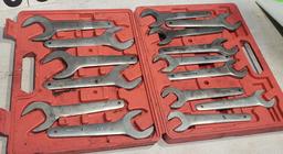 Pittsburg set of SAE service wrences15 pieces 3/4" thru 1 5/8"