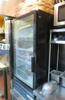 Beverage Air reach in glass door cooler 24" wide x 24" deep x 73" high