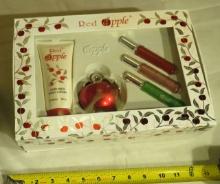 Red Apple gift set 5 fl oz body lotion, 3.4 fl oz perfume spray, 0.7 fl oz golden apple spray perfum