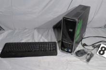 HP slimline computer tower with mouse and keyboard Model HP 55101 windows 7 license