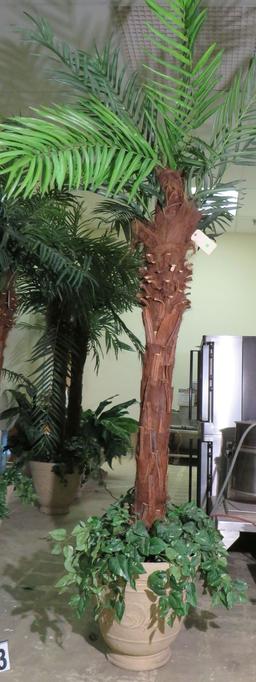 9' Palm Tree in White Planter