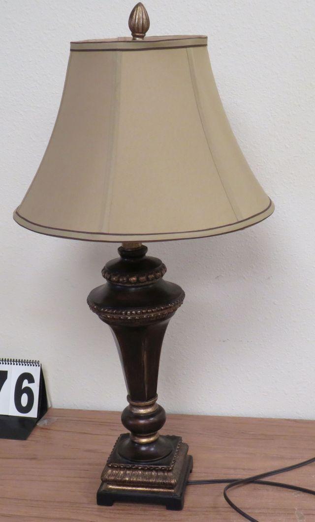 Bronze Colored Table Lamp with Shade