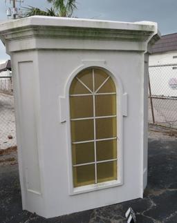Church Steeple Tower, Fiberglass 2 Sections Base 92"x92"x96" High, Top 90" High (Note:This steeple w