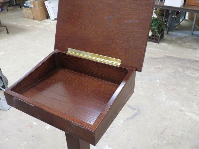 Dark Oak Lectern with Storage (Base needs bracing)