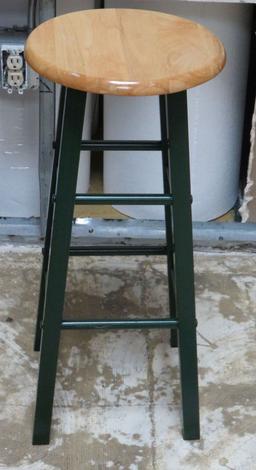 Green Metal Leg Bar Stool