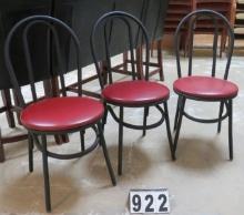 Burgundy and Black Dining Chairs