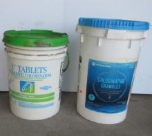 partial buckets  of Chlorine Granules & Tablets