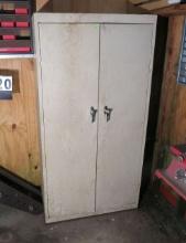 Steel Tooling cabinet with locking doors, key included, 36”w x 67'h x 18”d