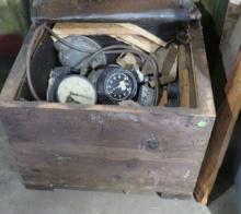 Wood crate with ship gauges