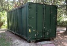 20' ocean container, doors work good, good wood floor, no apparent leaks Note: easy to get to wit...