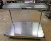Delfield stainless steel work table and under shelf on casters (50"x 30")