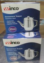 Winco Stainless Steel 20 oz. Gooseneck Server (Tea Pot)