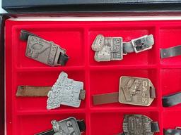 20 Watch fobs in display case