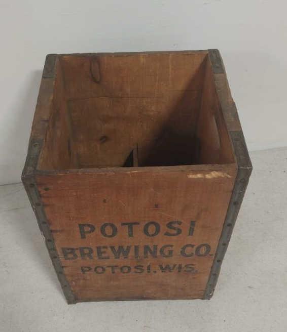 Potosi Brewing Co. Wis. wooden crate