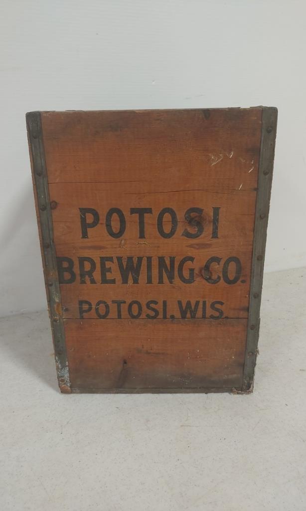 Potosi Brewing Co. Wis. wooden crate