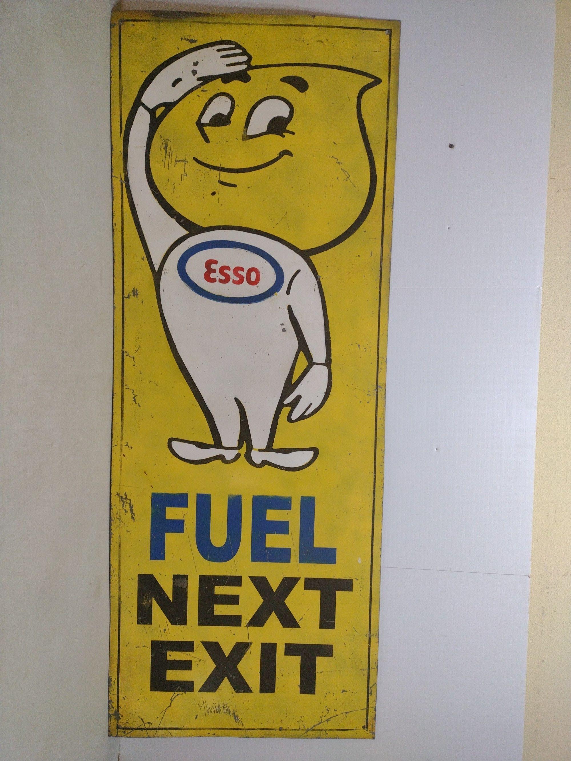 SST Esso Fuel Next Exit Sign