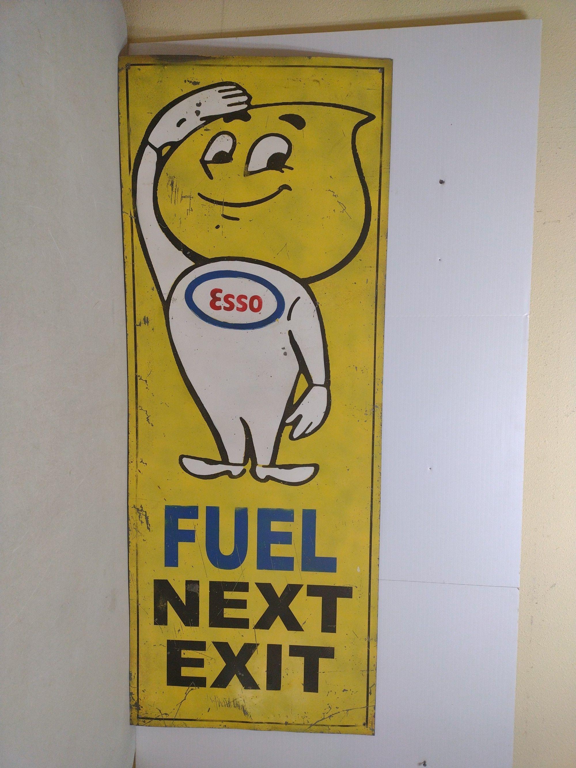 SST Esso Fuel Next Exit Sign