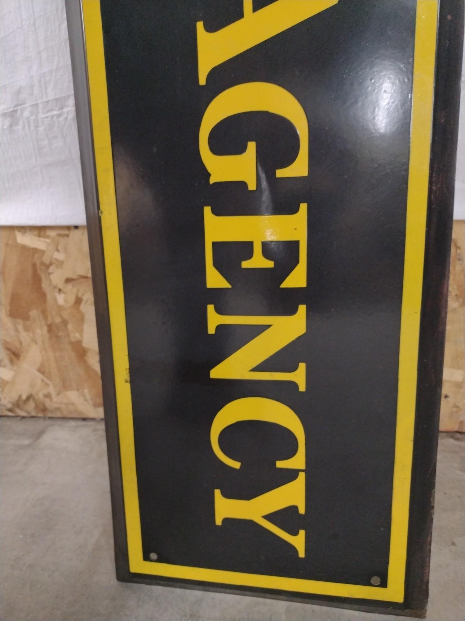 Vintage 6 Foot SSP Railway Express Agency Sign