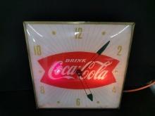 PAM Coca-Cola Lighted Advertising Clock