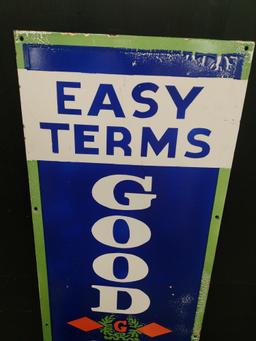 Single-Sided Porcelain Goodrich Advertising Sign