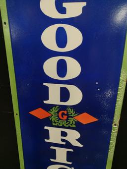 Single-Sided Porcelain Goodrich Advertising Sign