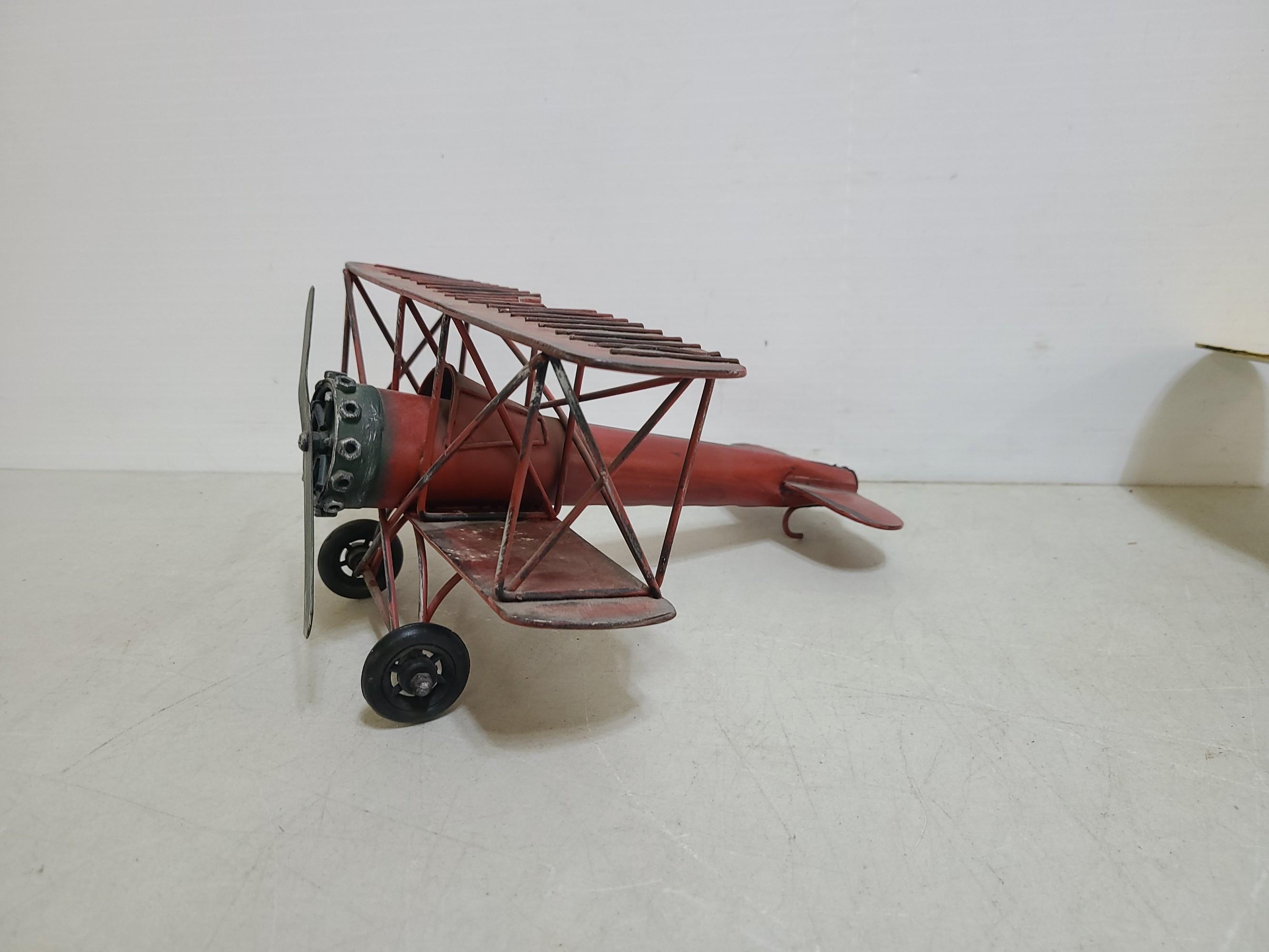 4 Tin Metal Toy Planes