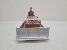 TN Magic Action Buldozer Battery Op Tin Toy