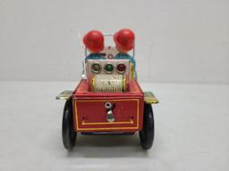 Vintage Fire Chief Battery Op Tin Toy