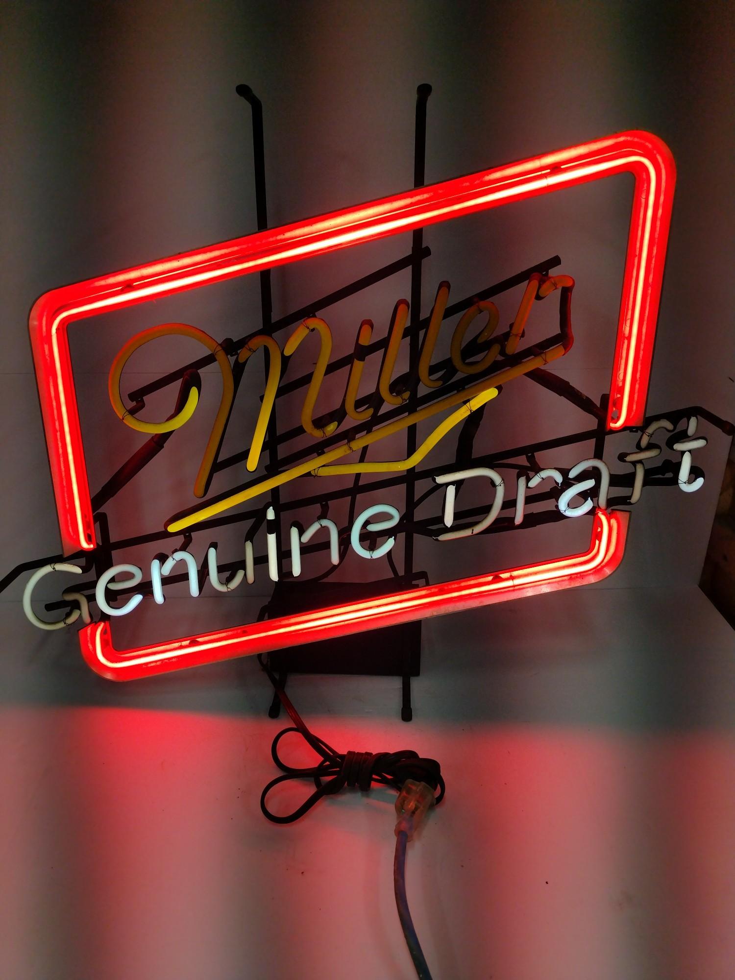 Miller Genuine Draft Neon Advertising Sign