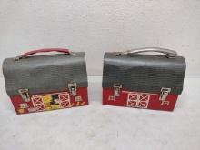 Vintage Metal Barn Lunch Boxes