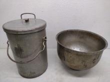 Metal Milk Bucket And Strainer