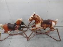 2 Vintage Spring Rocking Horses