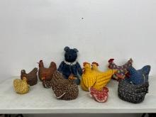 Quilted Door Stop Chickens & More