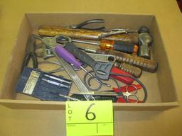 BOX LOT-ASSORTED HAND TOOLS-APPROXIMATELY 15 PCS