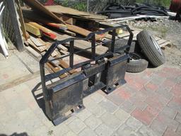 SKID STEER TINES/ FORK LIFTING ATTACHMENT. FITS MANY MODELS WITH QUICK DISCONNECT.