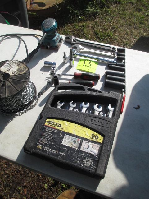 LOT-ASST. TOOLS SANDER/CRESCENT & METRIC  WRENCHES