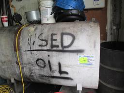 LOT-275 GAL. OIL TANKS & ASSORTED OIL DRAIN PANS-FORK LIFT AVAILABLE FOR LOADING