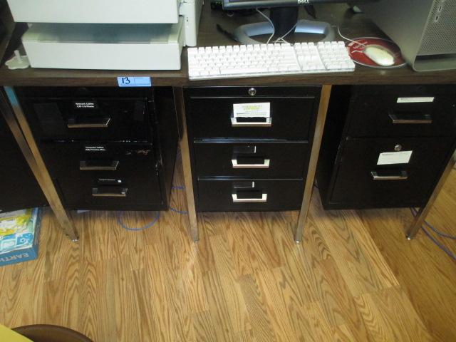 24 X 54 STORAGE DESKS WITH 6/7 DRAWERS