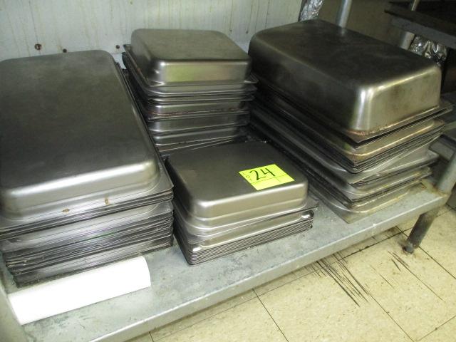 LOT- WELL PANS APPROX 55 QTY-ASSORTED SIZES