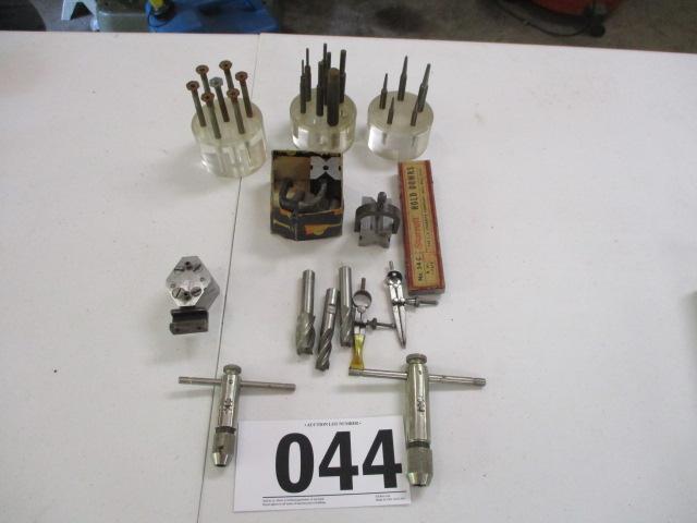 LOT-ASST. CENTER PUNCHES-CALIPERS-HOLDERS-MILL BNITS-HOLDERS