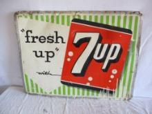 7-UP SINGLE SIDED SIGN. 41 X 32 IN.